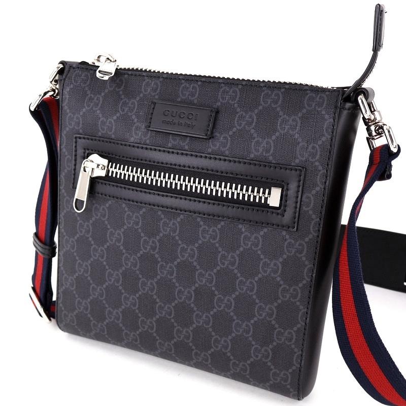 GUCCI グッチ バッグ メンズ スモールメッセンジャーバッグ ブラックGG