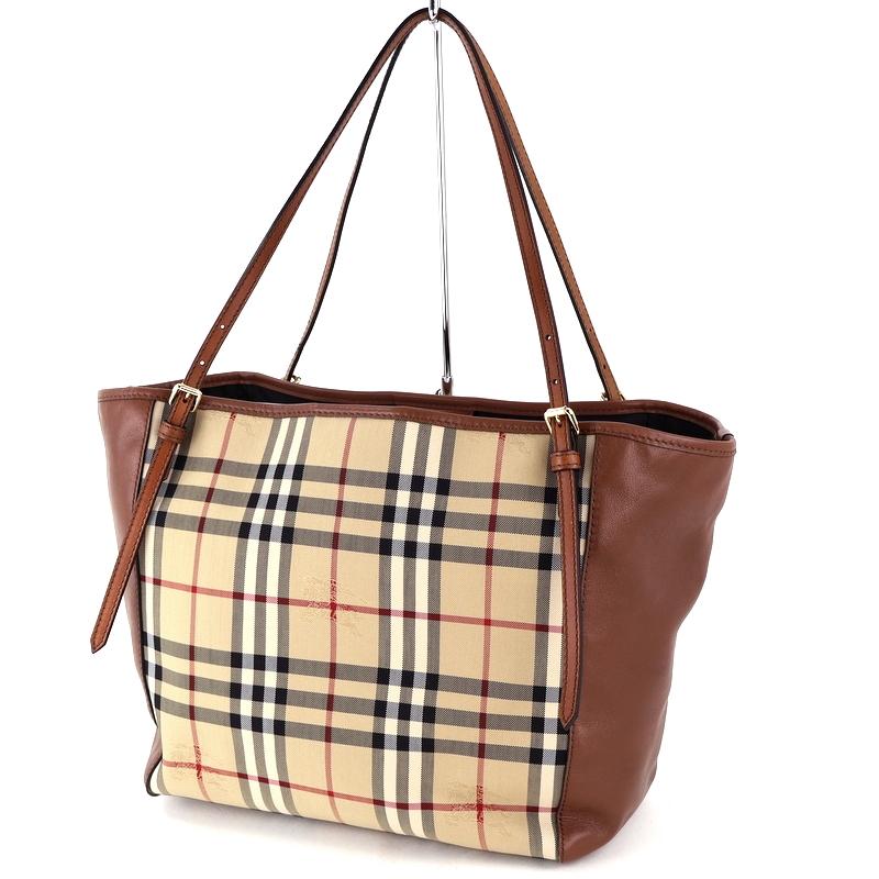BURBERRY（バーバリー） バッグ 中古 トートバッグ ベージュ×ブラウン