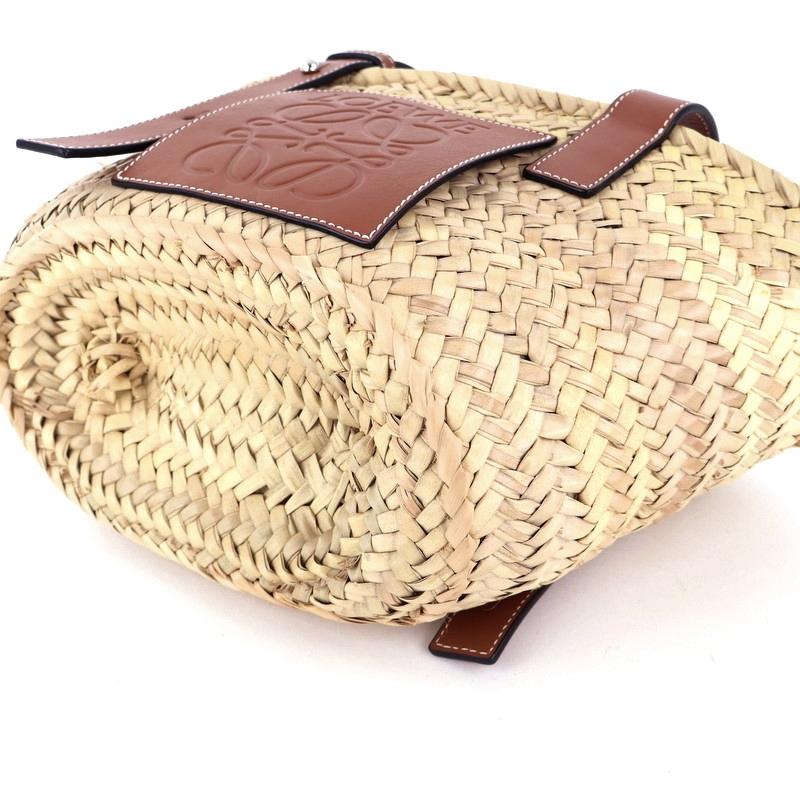 LOEWE バスケットバッグ スモール（ヤシの葉&カーフ）　かごバッグ バスケットバッグ スモール（ヤシの葉&カーフ） ベージュ - LOEWE