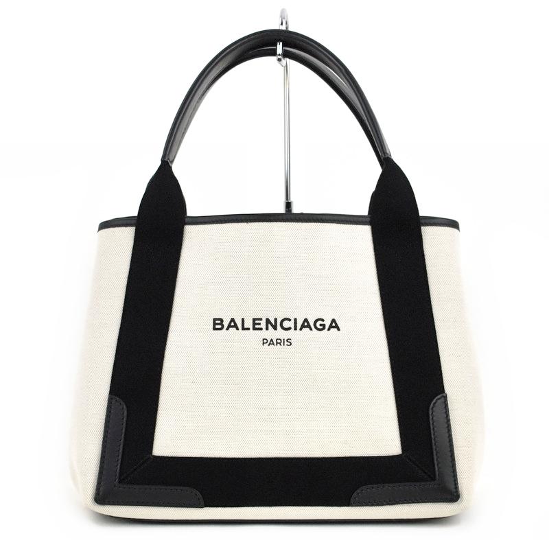 NAVY（BALENCIAGA） バレンシアガ バッグ ネイビー カバス S ホワイト