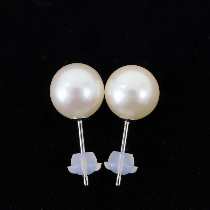 パール ピアス Pt850 真珠 約8.5mm 両耳用 一粒 プラチナ850 パール 