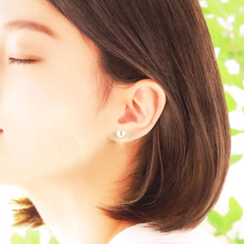 パール ピアス Pt850 真珠 約8.5mm 両耳用 一粒 プラチナ850 パール 