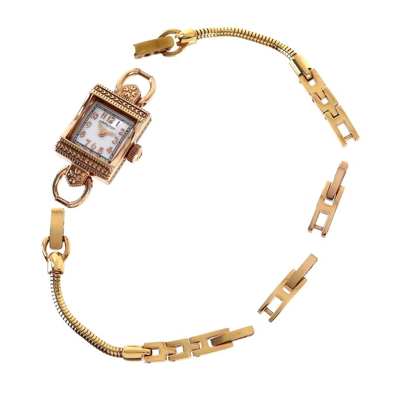 【美品】ハミルトン／アメリカンクラシック H312710 シェル／QZ AMERICAN CLASSIC ハミルトン アメリカンクラシック レディ