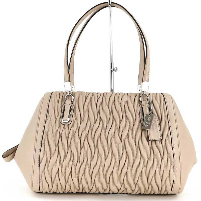 COACH レザーバッグ COACH（コーチ） ハンドバッグ マディソンギャザード 25259 ベージュ
