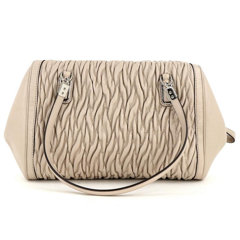 【美品】COACH マディソンギャザード 25259 ベージュ レザー COACH（コーチ） ハンドバッグ マディソンギャザード 25259 ベージュ