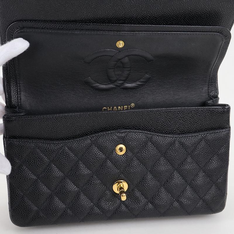 キャビアスキン シャネル バッグ チェーンショルダー 肩掛け