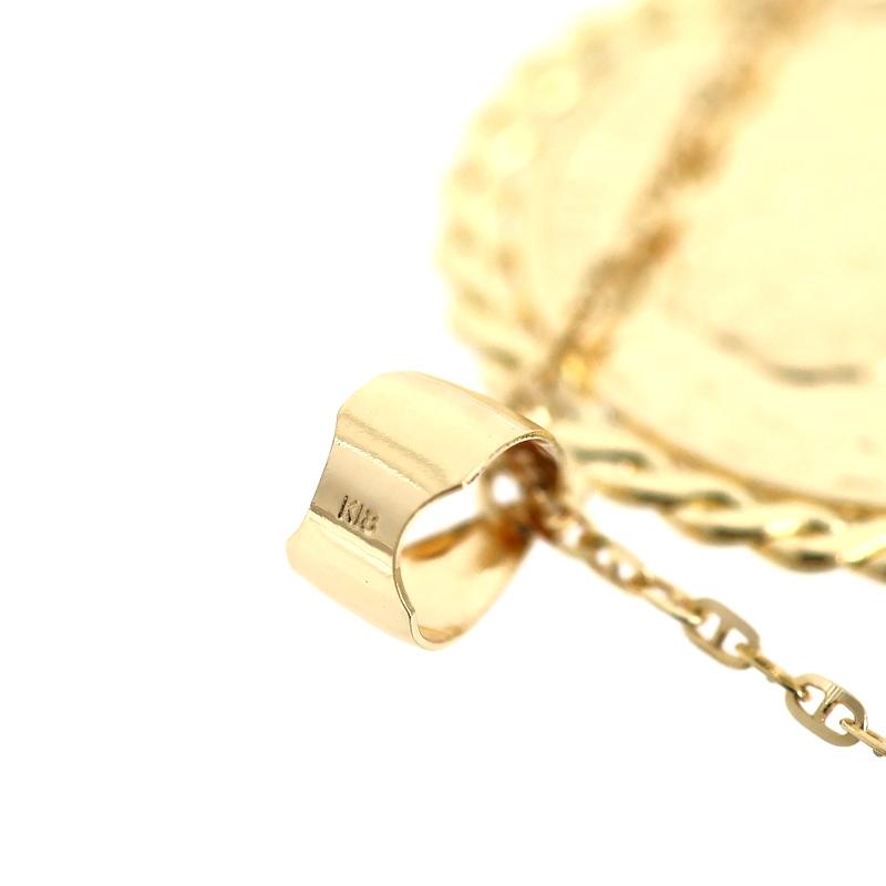 エリザベス  ネックレス イエローゴールド 硬貨　18K 18金 14K エリザベスコイン/メイプル金貨 1/10oz ネックレス K18ゴールド 18金