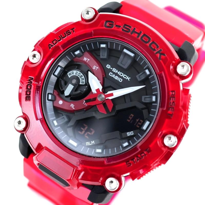 CASIO G-SHOCKデジタル時計レッド G-SHOCK Gショック 腕時計 メンズ 多機能 防水 レッド アナデジ