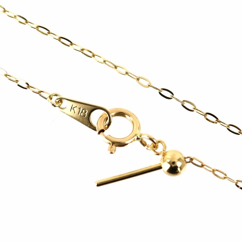 ゴールデンパール ネックレス 18金 K18YG リバーシブル ムーン 三日月