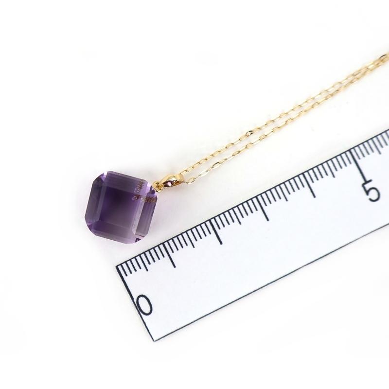 ネックレス 18k レディース アメジスト 15.00ct K18YG イエロー