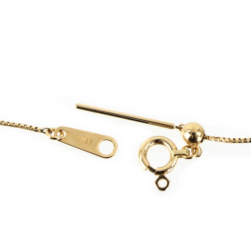 ネックレス チェーン 18k ベネチアンチェーン 60cm 1.8g アジャスター 