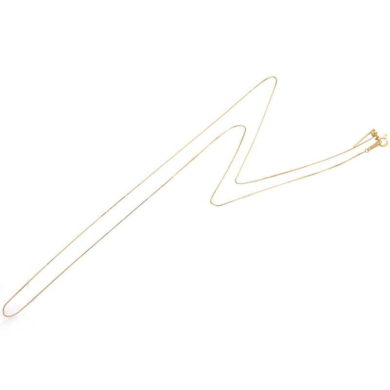ネックレス チェーン 18k ベネチアンチェーン 60cm 1.8g アジャスター 
