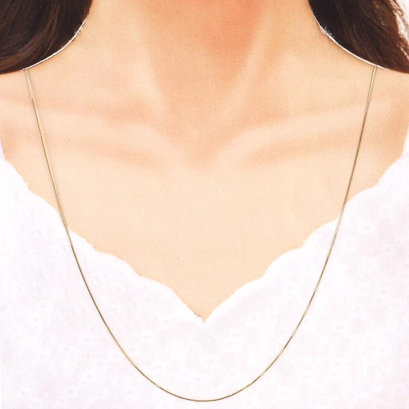 ネックレス チェーン 18k ベネチアンチェーン 60cm 1.8g アジャスター 