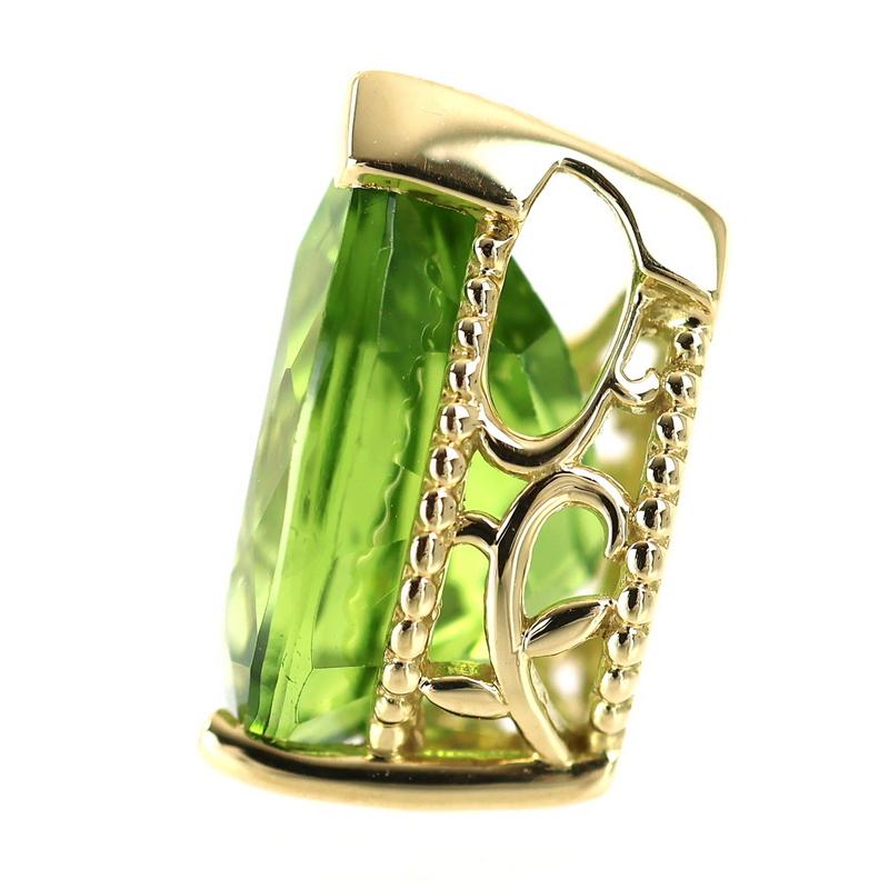 ペンダントトップ ペリドット 3.00ct 18k 18金 イエローゴールド 
