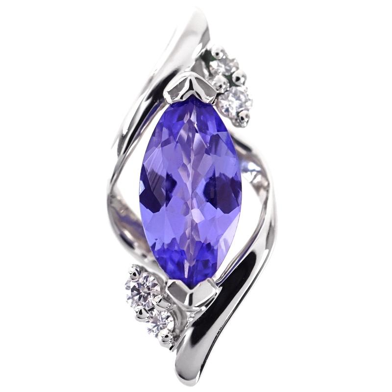 タンザナイト1.79ctダイヤ0.14ctPt950ペンダントトップソーティング タンザナイト1.79ctダイヤ0.14ctPt950ペンダントトップソーティング