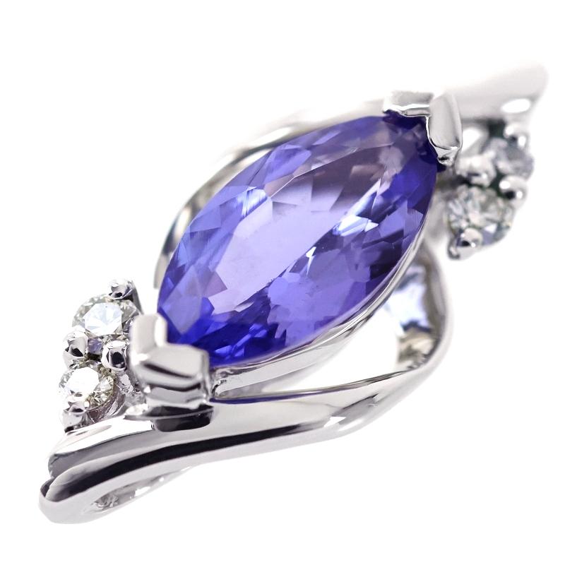 タンザナイト ペンダントトップ 0.90ct Pt950 ダイヤ 0.07ct