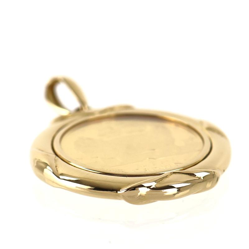 マン島キャットコイン　ネックレスK24/K18 マン島キャットコイン ペンダントトップ K24×K18 キャットコイン