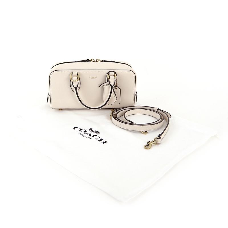 新品　未使用　COACH ホワイトレザー ハンドバッグ COACH コーチ バッグ 中古 バワリーサッチェル22 ホワイト CY917