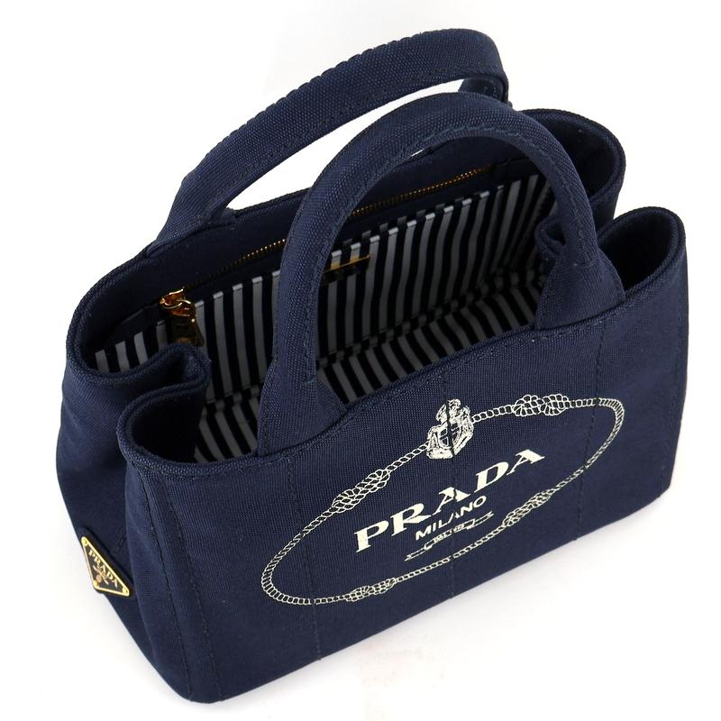 CANAPA プラダ バッグ カナパ トートバッグ ネイビー BALTICO TALCO
