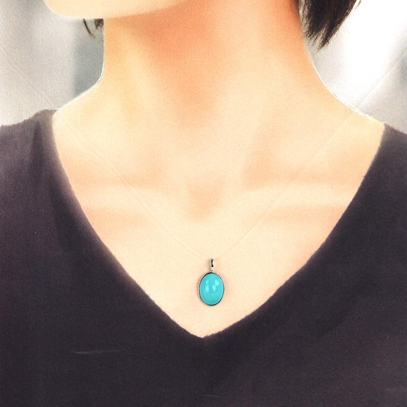 12月の誕生石！トルコ石のネックレスケース付き トルコ石 ネックレス 18金 K18 レディース ターコイズ ダイヤモンド