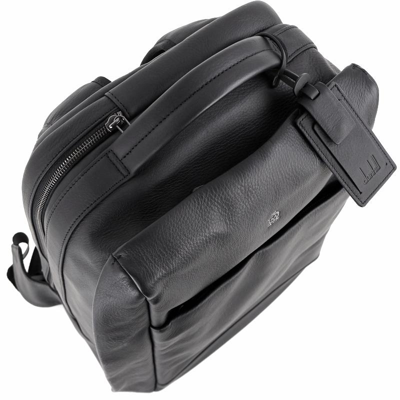 ダンヒル バックパック レザー ブラック 無地 ワンポイントロゴ