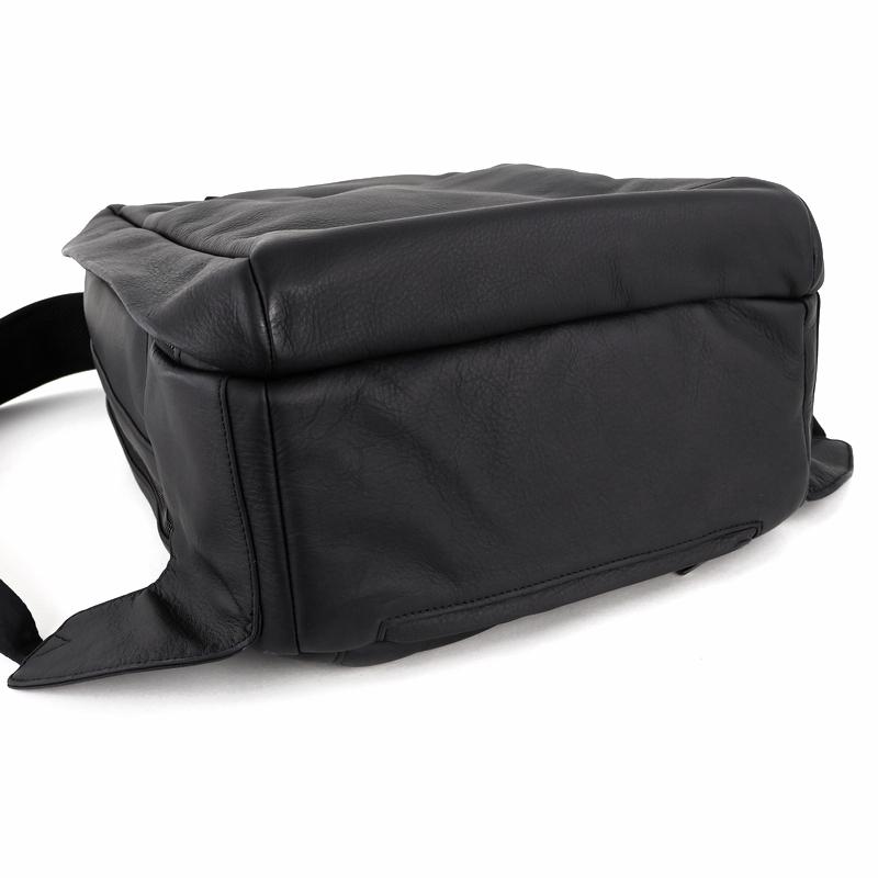 ダンヒル バックパック レザー ブラック 無地 ワンポイントロゴ