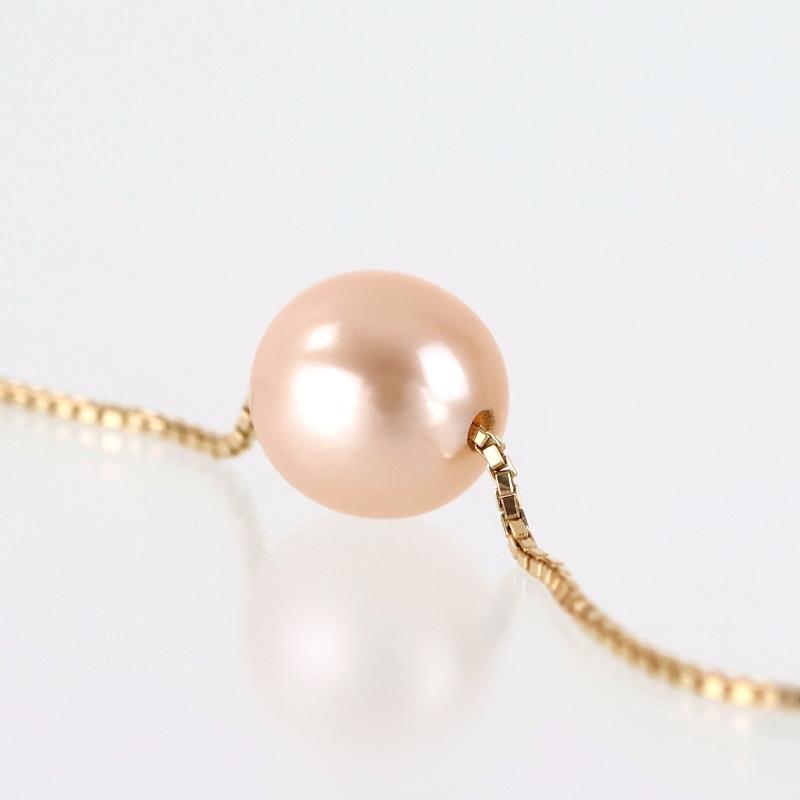 田崎真珠 K18 パールネックレス 40cm TASAKI（タサキ） 淡水パール ネックレス K18YG 40cm フローラパール