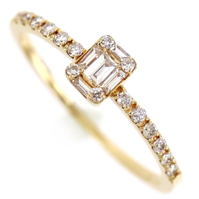 ダイヤ 指輪 11号 0.20ct 18金 K18YG ジュエリー レディース