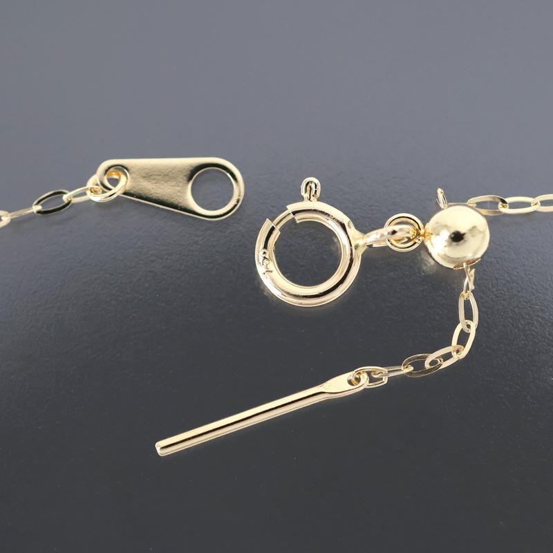 ネックレス ガラスドーム ピンクストーン 5.00ct 60cm 18k 18金