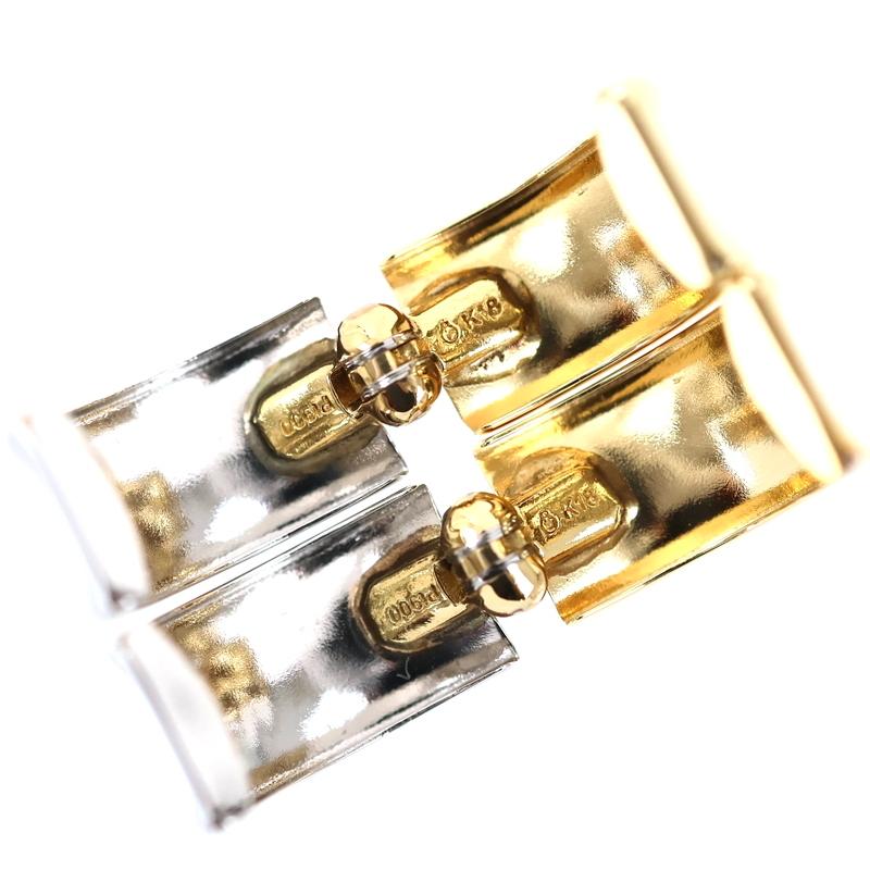 18金イェローゴルドクリップデザイン ピアス(両耳用) 18金イェローゴルドクリップデザイン ピアス(両耳用) V118617