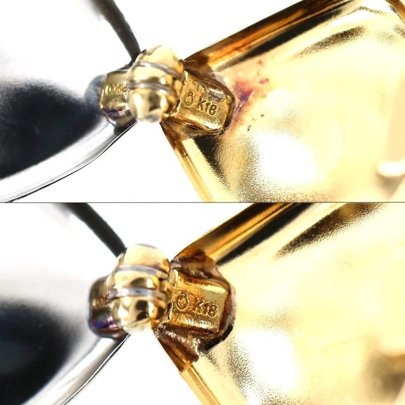 イヤーカフ イヤークリップ 18金 18k イエローゴールド プラチナ 両耳