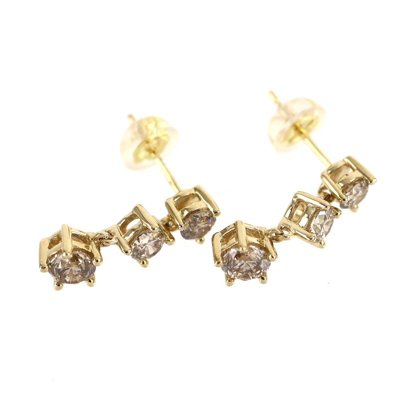 ピアス　ブラウン　ダイヤ　K18　18金　スタッド 楽天市場】ピアス メンズ ダイヤ 18金 片耳 ブラウンダイヤモンド