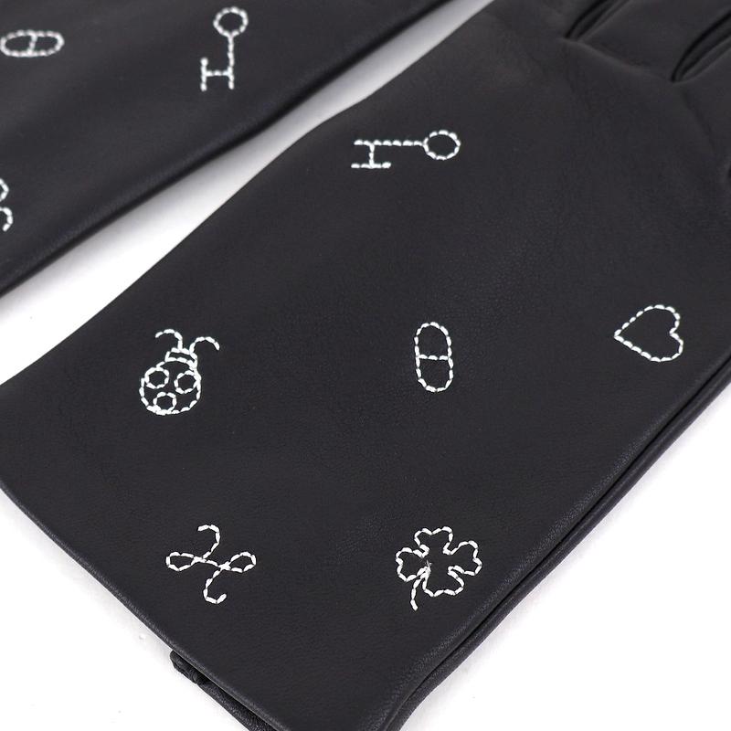 HERMES エヴリン レザー 手袋 グローブ サイズ7 レディース ブラック HERMES エヴリン レザー 手袋 グローブ サイズ7 レディース