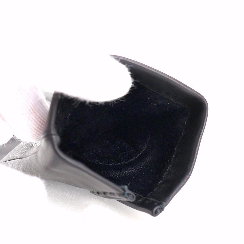 HERMES（エルメス） レザーグローブ レディース ラムスキン ブラック