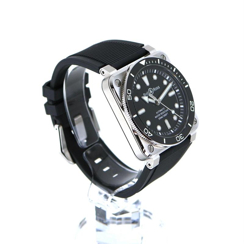 ベル&ロス 腕時計 メンズウォッチ BR-03 ダイバー ブラックスティール