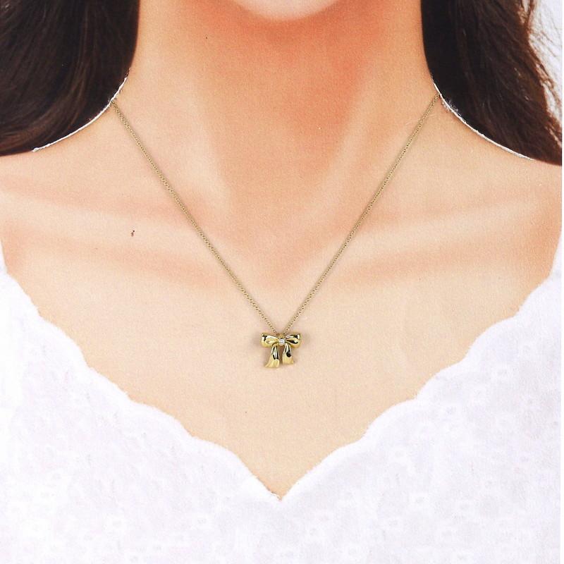 TIFFANY & Co. パヴェ ゴールド ネックレス 箱付き org.jpg