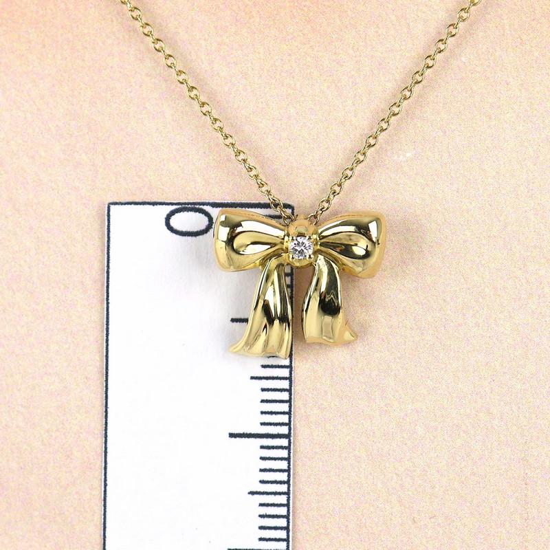【最終値下げ】Tiffany & Co. ゴールドリボンネックレス　AU750 最終値下げ】Tiffany & Co. ゴールドリボンネックレス AU750