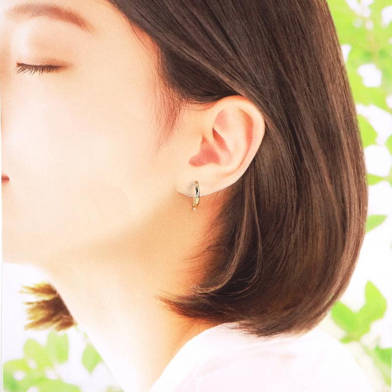 ピアス レディース フープデザイン 18k 18金 イエローゴールド