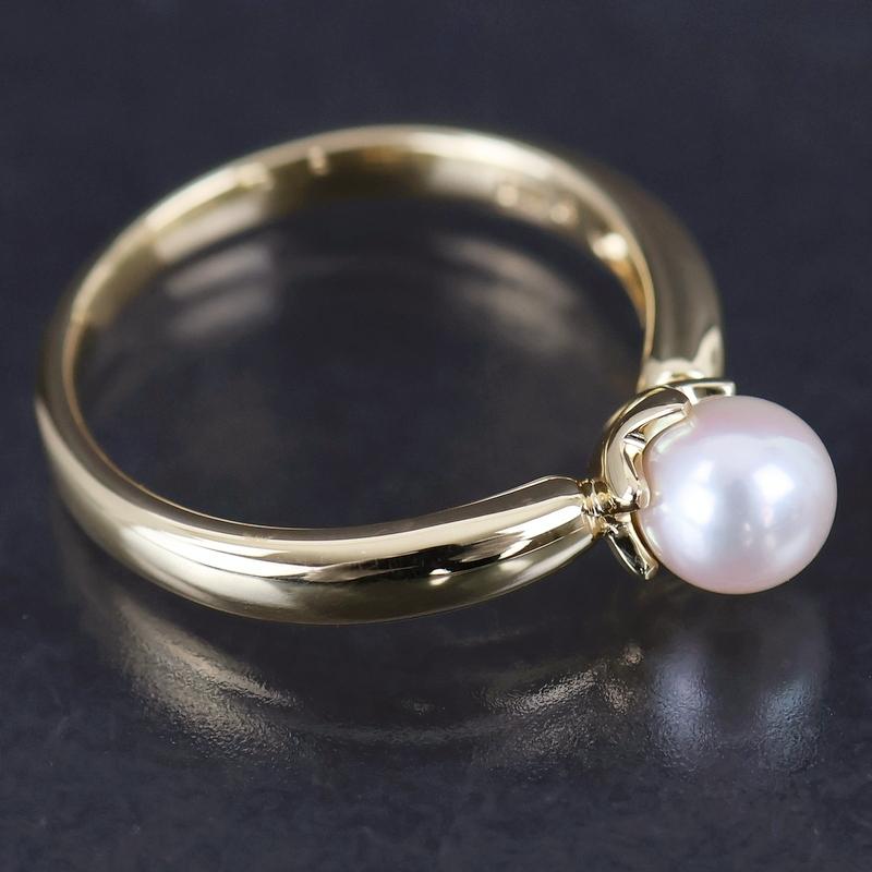 MIKIMOTO（ミキモト） 指輪 11号 パール 5.4mm K18YG イエローゴールド