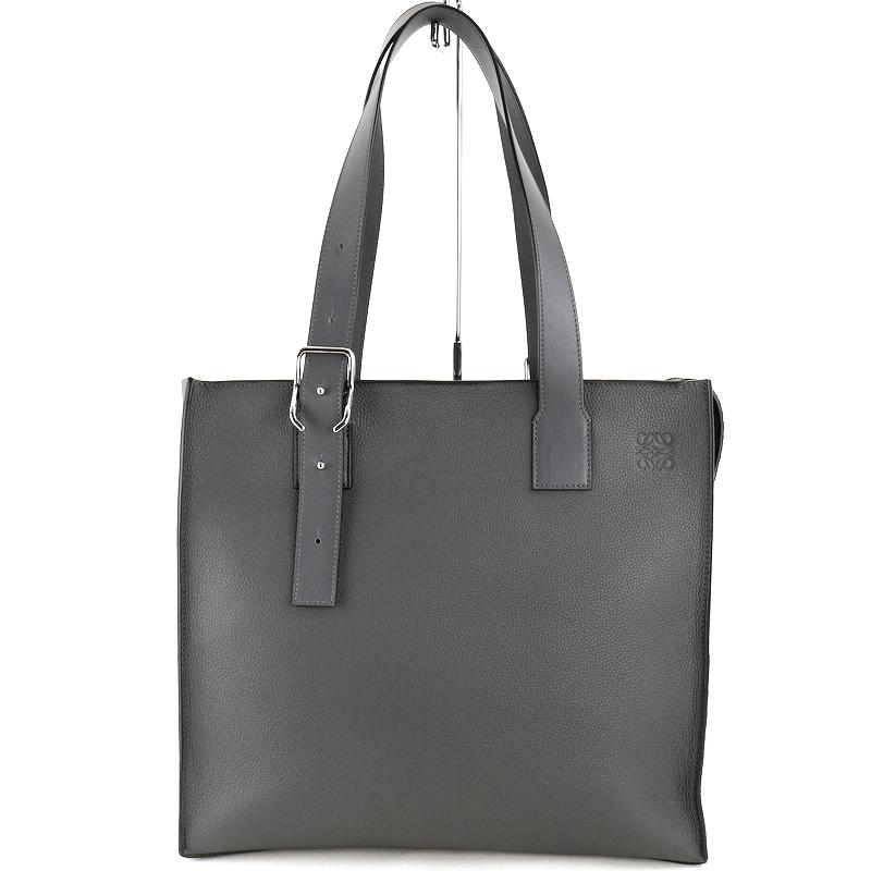 LOEWE ロエベ バックルトートバッグ ジップ アンスラサイト LOEWE ロエベ バッグ メンズ 新作 バックルジップトート アンスラ