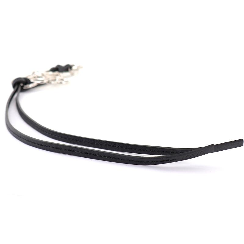 LOEWE ロエベ チャーム アナグラム ブラック パラジウムシルバー LOEWE ロエベ アナグラム チャーム パラジウム/ブラック メタル