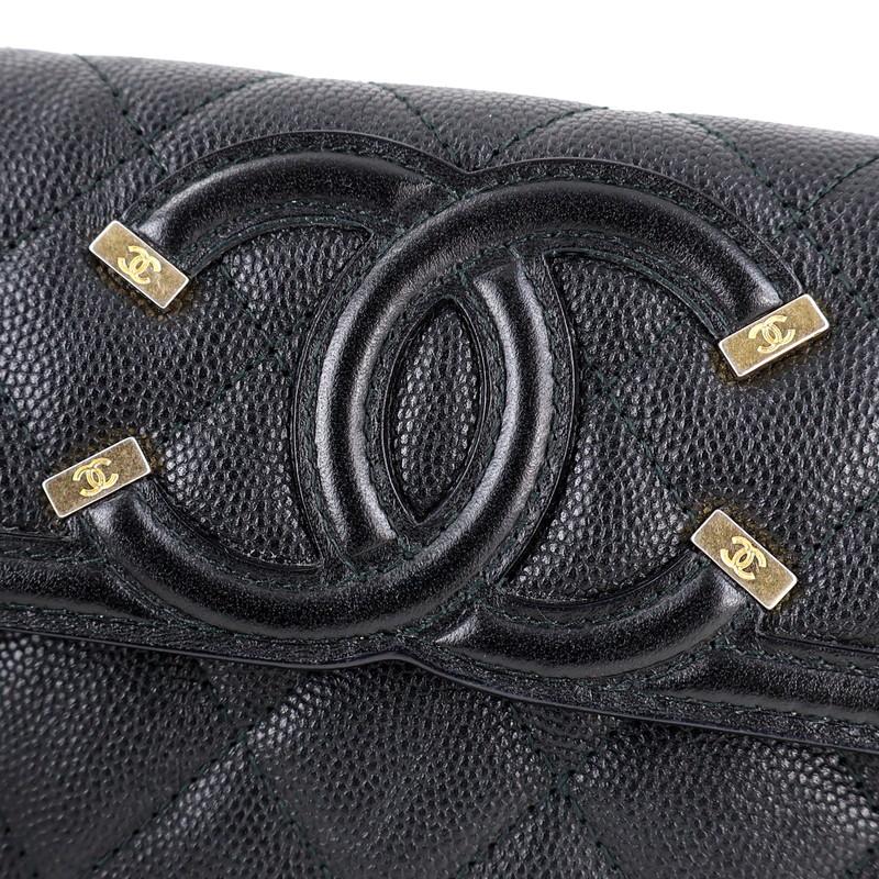 CHANEL（シャネル） 長財布 ブラック CCフィグリー 二つ折り長財布