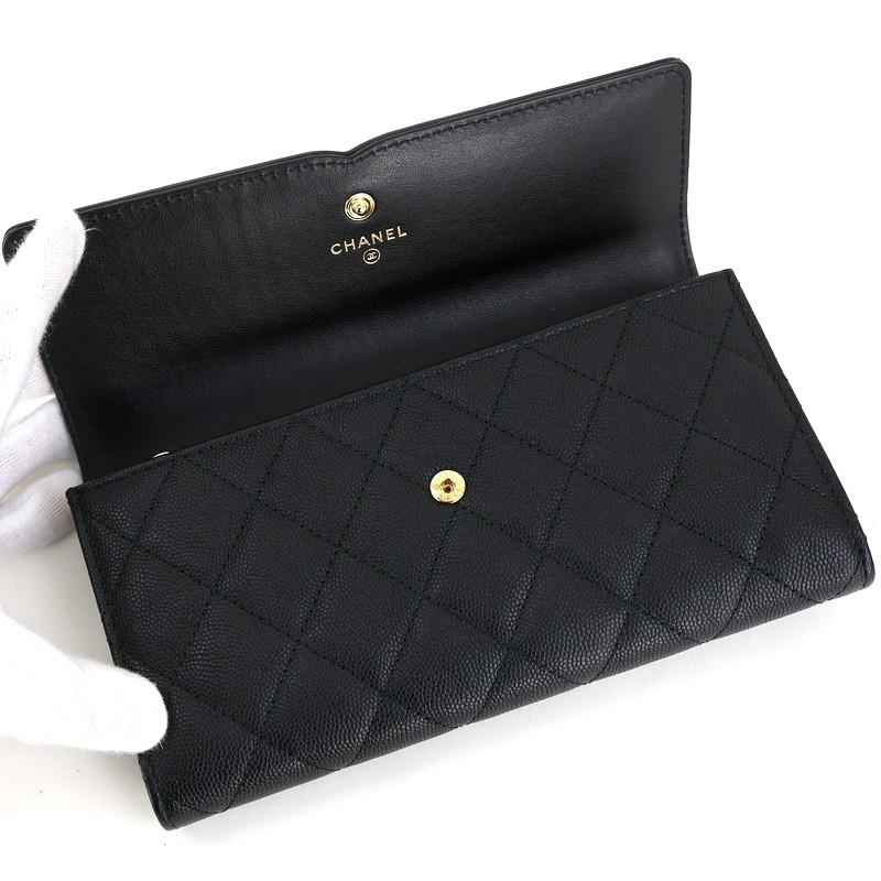 CHANEL（シャネル） 長財布 ブラック CCフィグリー 二つ折り長財布