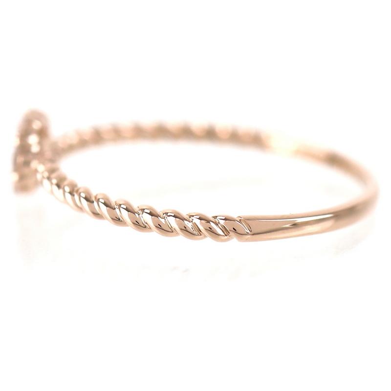 指輪 レディース ピンキーリング 7号 ダイヤモンド 0.1ct 18k 18金