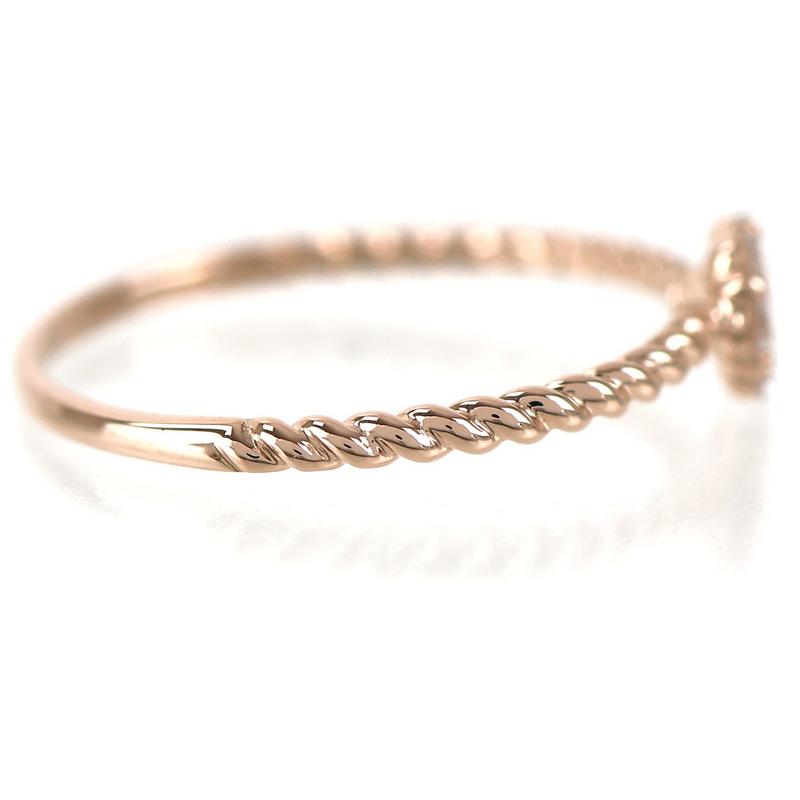 指輪 レディース ピンキーリング 7号 ダイヤモンド 0.1ct 18k 18金