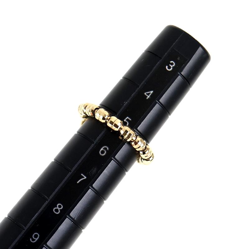 指輪 18金 ストレッチリング ダンシングストーン ダイヤモンド 0.10ct