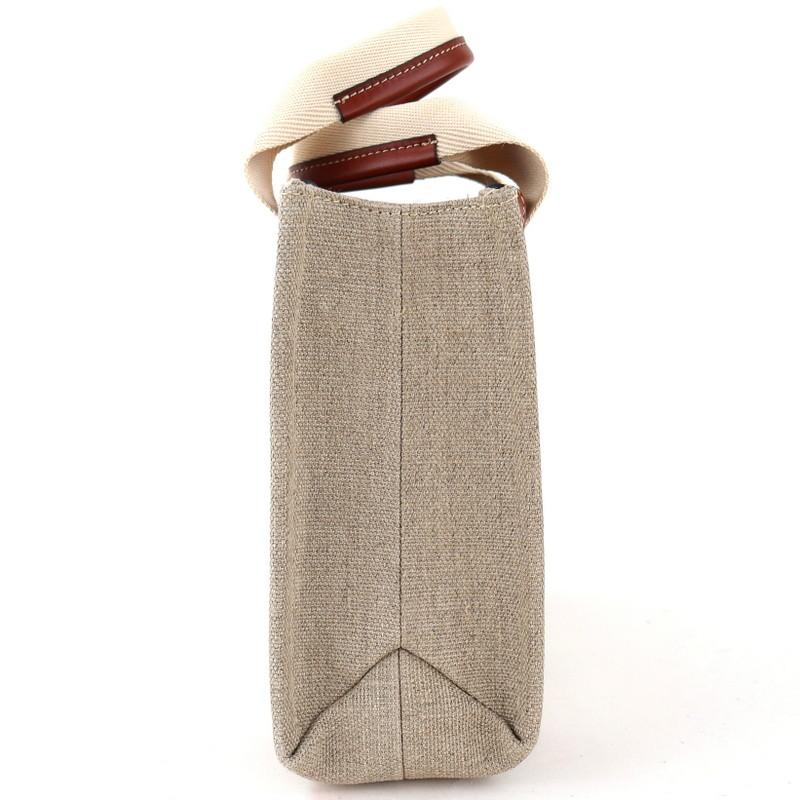 【Chloe/クロエ】 WOODY スモールトートバッグ CHC21US385E6691J 2WAY トートバッグ  ハンドバッグ リネン/レザー アイボリー/ブラック レディース【中古】【真子質店】【BL】【KDMi】 Chloe（クロエ） バッグ レディース リネン製Woody スモールトート