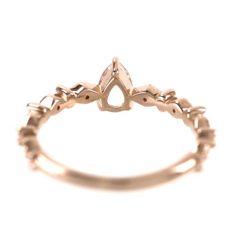 指輪 18金 10号 インペリアルトパーズ 0.31ct ダイヤ 0.04ct K18PG