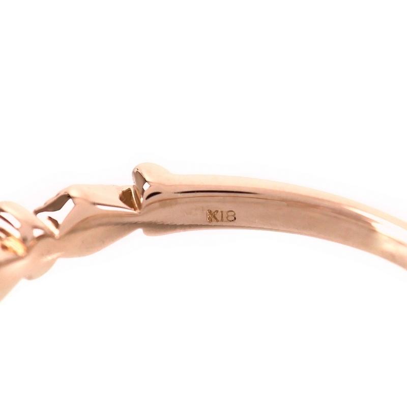 指輪 18金 10号 インペリアルトパーズ 0.31ct ダイヤ 0.04ct K18PG