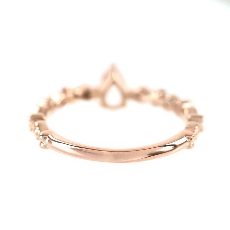 指輪 18金 10号 インペリアルトパーズ 0.31ct ダイヤ 0.04ct K18PG